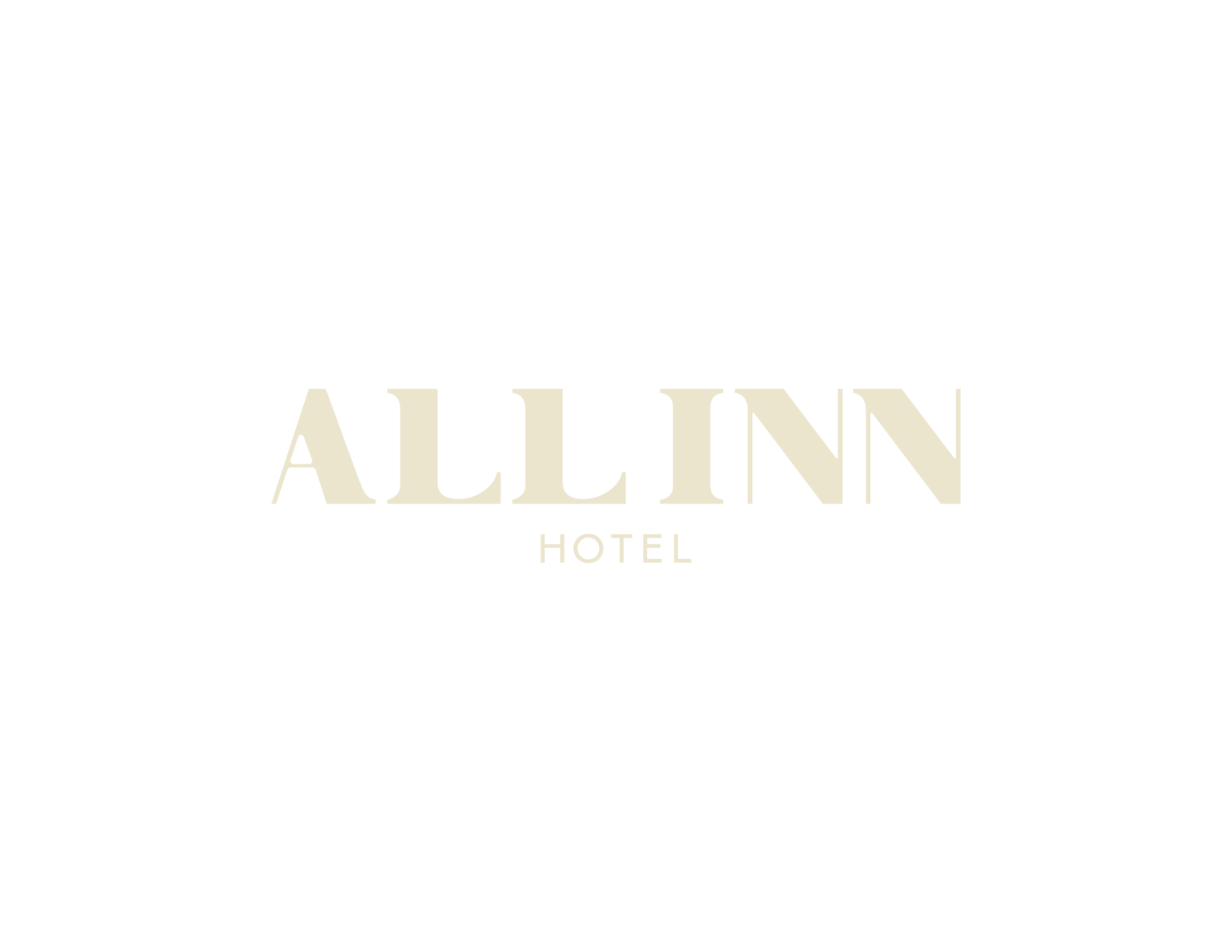 All Inn Hotel Logo letters in cream color