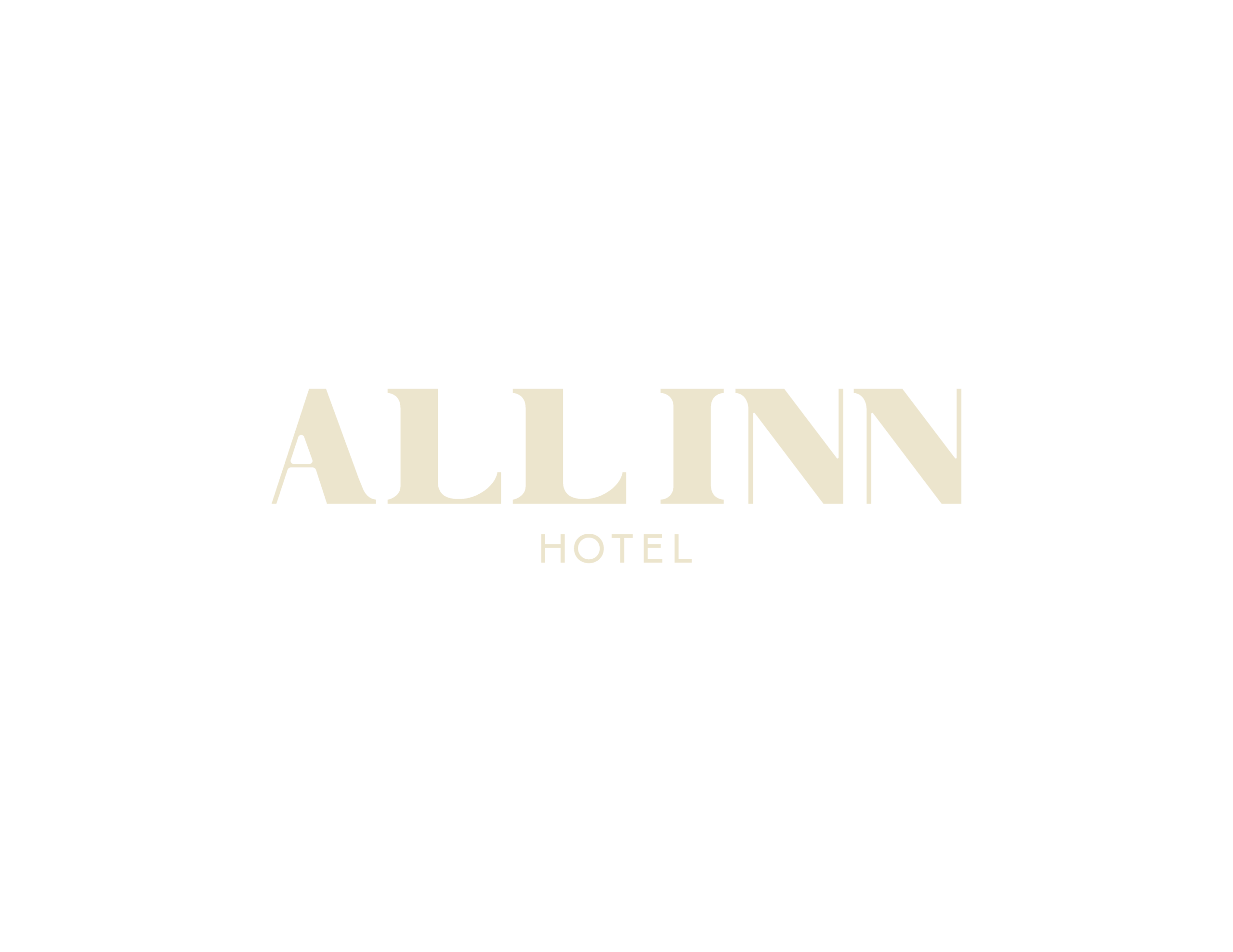 All Inn Hotel Logo letters in cream color